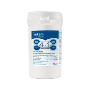 Harkers 4 in 1 Tablets Oral Treatment For Parasites, Coccidiosis And Canker In Pigeons- 50 Tablets